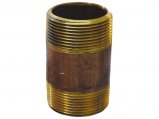 Pipe Nipple, Male Thread:1-1/2″ Length:2-1/2″ Non-Tapered Brass
