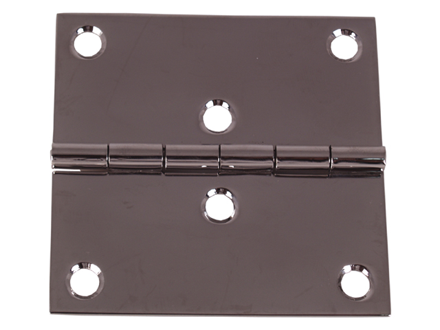 Hinge, Flat Stainless Steel Length:77 Open Width:51mm 6Hole Sq&Sq 131