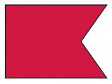 Flag, Internatl-Code:B Red Size 20x30cm Protest-Flag