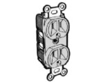 Receptacle, 125V 15A Duplex Straight Female Yellow