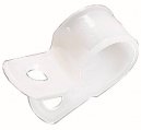 Wire Clamp, Screw Mount 1/4″ 6mm Nylon White 6 Pack