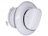 Drain Socket, White Plastic Round no-Screw to-Seal-in