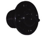 Drain Socket, Black Plastic Round 4Screw-CircleØ32mm