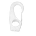 Hook, Nylon White with Clip for Shock Cord:8mm