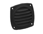 Vent Grill, Round Ø65-70 OD:82 x82mm Black PBT Plastic for UV-R