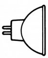 Bulb, 12V 20W with Reflector Ø:35mm Gz4 Halogen