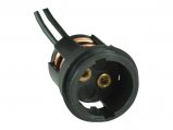 Bulb Socket, Black Plastic for BA15D with 60″ Pigtail