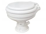 Toilet, Lavac Popular with Handle Pump Thru-Deck