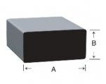 Seal Profile, Neoprene Rectangle 1/4×3/4″ 100′ Roll per Foot