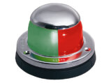Navigation Light, Bicolor Chrome Plated Brass&Plastic 2-3/8 x 7/8 12V