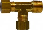 Tee, Brass Full Compression 3/8×3/8×1/4″