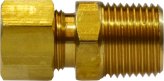 Adapter, Compression 3/16 x 1/8 NPT Male Brass