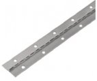 Piano Hinge, Stamp Stainless Steel Length:6′ Open Width:1.5″ Scr#6