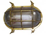 Bulkhead Light, Heavy Bronze Oval with Two Fix Holes