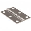 Hinge, Flat Stainless Steel Length:3″ Open Width:2″ 6Hole 2 Pack