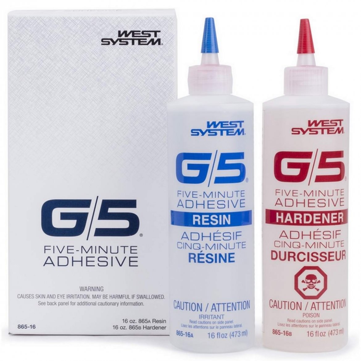 Epoxy Adhesive, G/5 5Minute 2Part Pint Budget Marine