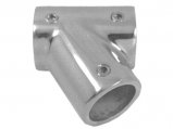 Y-Connector, 60º Right Angle 3-Way Stainless Steel for 1″ Railing