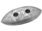 Anode, Oval Zinc Length:4.75 Width 2″ 2Holes-CtC:1.25″