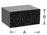 Seal Profile, Neoprene Rectangle 1″ x1/2 500′ Roll per Foot Neoprene