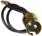 Bulb Socket, Brass for BA15D with 6″ Wire