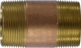 Pipe Nipple, Male Thread:1-1/2″ Length:1-3/4″ Tapered Brass