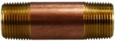 Pipe Nipple, Male Thread:3/4″ Length:1-3/8″ Tapered Brass
