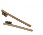 Wire Brush, Brass Mini 1/2 x 1.5″ Wood-Handle Length:8″