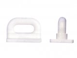 Slide, Male Flat for Metal Width 20 Waist:10mm White Plastic