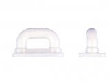 Slide, Male Flat Width 19 Length:33 Waist:9mm White Plastic