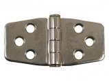 Hinge, Flat Stamp Stainless Steel Length:38 Open Width:77mm 6Hole