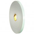 Double Sided Tape, Foam Thickness:1/8 Width 1″ Length:4Yd