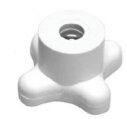 Knob Nut, White Plastic Thread:1/4″-20Fem