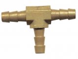 Tee, Hose Barbed Brass Male 1/4″