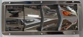 Vent Grill, Rectangle 114 x 203 x 25mm Stainless Steel 4x Louver