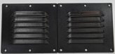 Vent Grill, Rectangle Double 258 x118mm Black Plastic