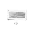 Vent Grill, Rectangle 206 x 105mm White Plastic