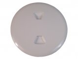 Deck Plate, 145mm Overlap-Cover Screw-Out White