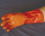Gloves, Thick PVC Extra Large Orange Cuff