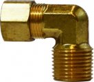Elbow, Brass Compression-Fit 1/2 & 1/4Mpt