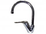 Faucet, Stasis Hot&Cold-Mixer Lever Hi-Arch Galley