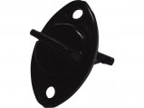 Drain Socket, Black Plastic 2Screw-CtoC:40mm Oval