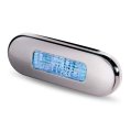 Courtesy Light, LED Oblong Blue Stainless Steel Frame 10to33V