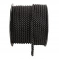 Twisted Rope, Nylon 3/8″ Black Approximate Breaking Load:3340Lb per Foot