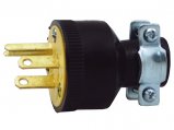 Plug, Male 110V 15A AC 3Pin Rubber Covered