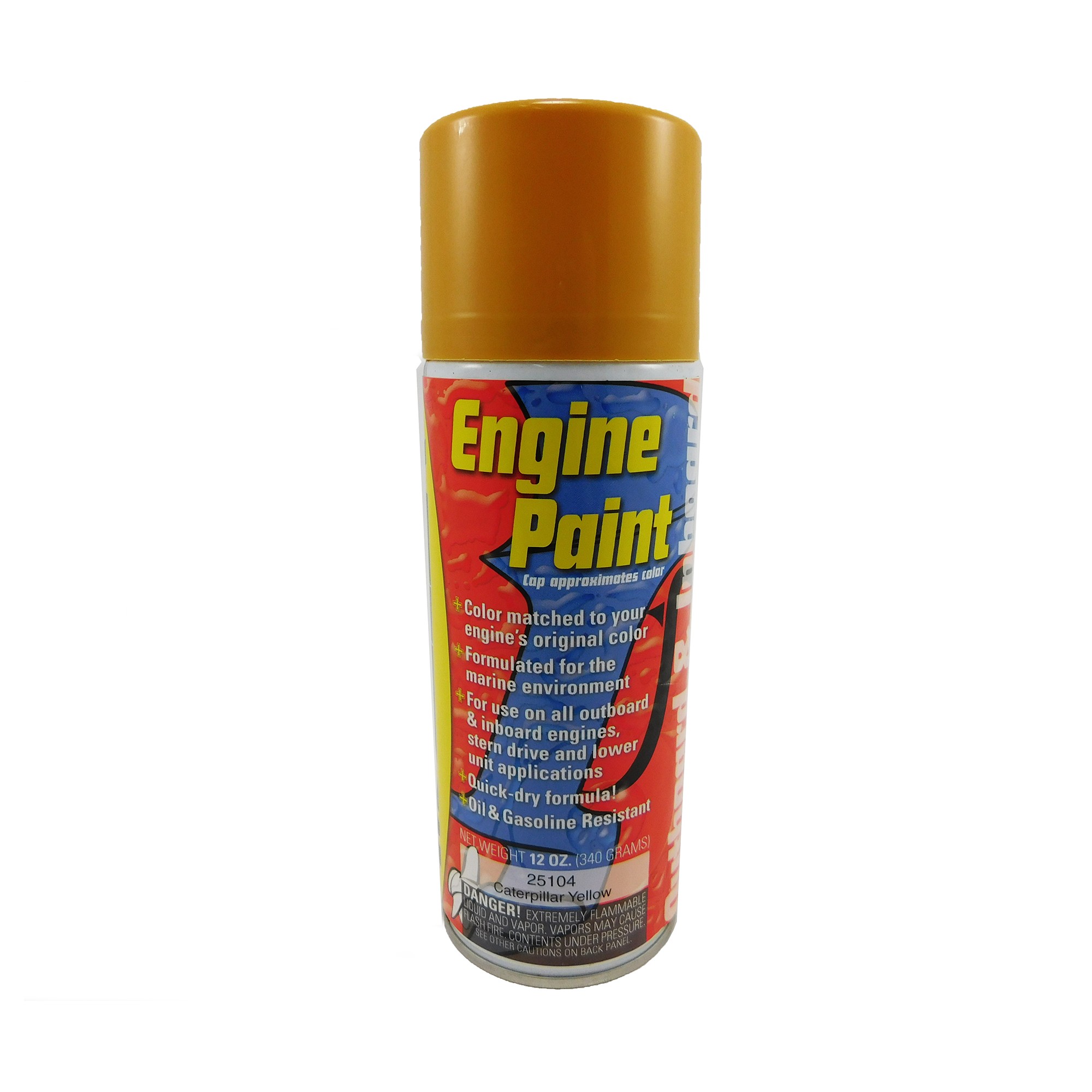 Spray Paint, Caterpiller Yellow 12oz Aerosol Budget Marine