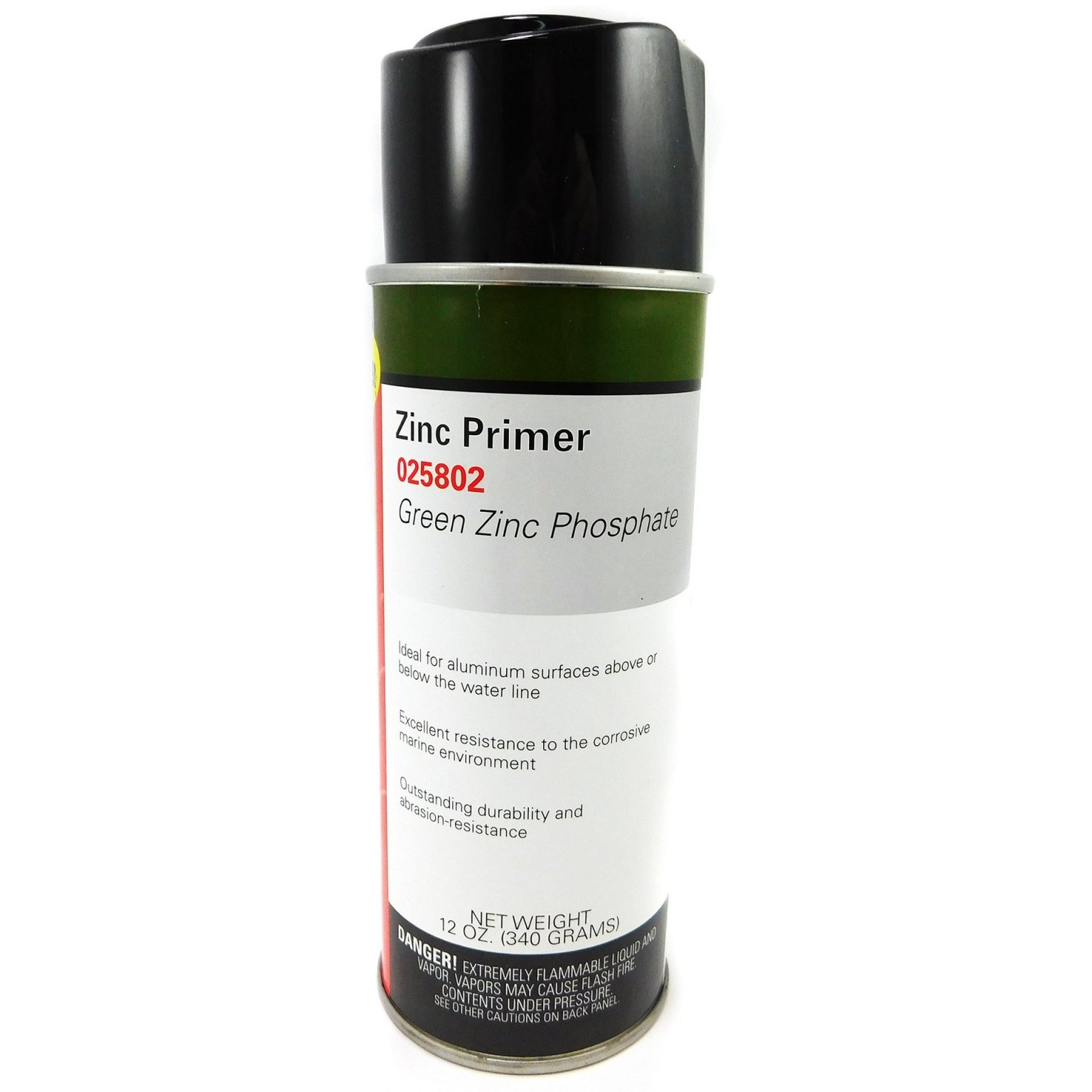 Primer, Spray Zinc Phosphate Green 12oz Aerosol Budget Marine