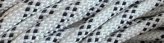 M/Braid Rope, Polyester 10mm White w/Black Fleck per Foot