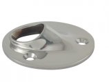 Weld Base, Stainless Steel Low Profile RoundØ69mm for Tube at 45º