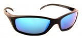 Sunglasses, Sea Raven Black Frame/Blue Mirror Lens
