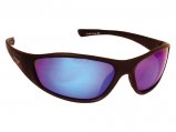 Sunglasses, Pursuit Black Frame Blue Mirror Lens